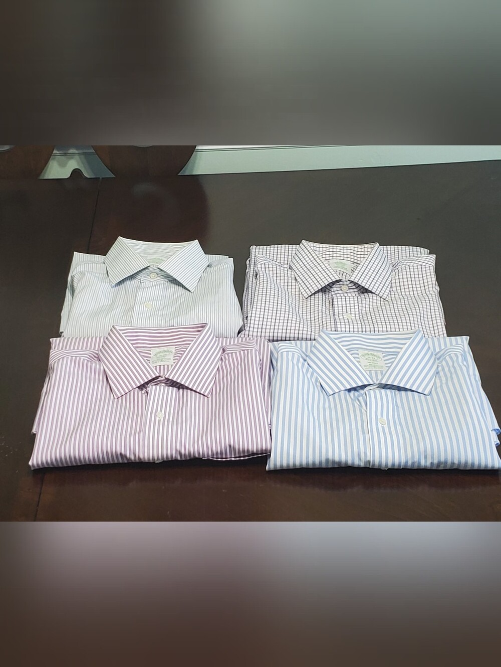 Lot 4 Brooks Brothers Mens 16 34 Milano Stretch Shirts